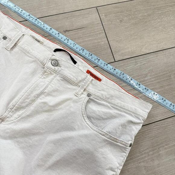 Alberto White Linen Blend Pants W42 L31 Men’s Dynamic Superfit Stretch Chino - Picture 10 of 11